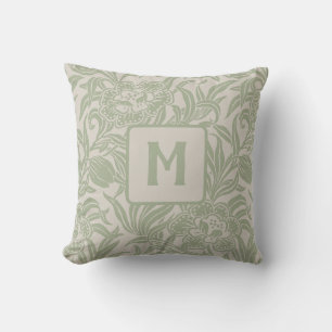 Art Nouveau Vintage Botanical Floral Pattern Throw Pillow