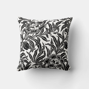 Art Nouveau Vintage Botanical Floral Pattern Throw Pillow