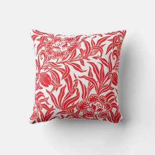 Art Nouveau Vintage Botanical Floral Pattern Throw Pillow