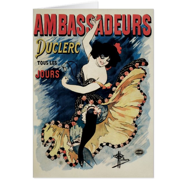 Art Nouveau vintage, danseuse de flamenco espagnol (Devant)