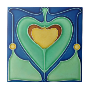 Art Nouveau Vintage Design Backsplash Tile 2 Sizes
