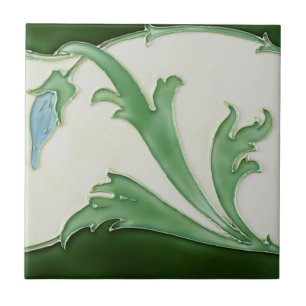 Art Nouveau Vintage Design Backsplash Tile 2 Sizes