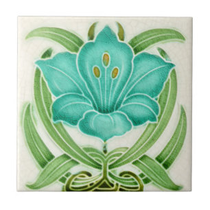 Art Nouveau Vintage Design Backsplash Tile 2 Sizes