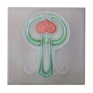 Art Nouveau Vintage Design Backsplash Tile 2 Sizes