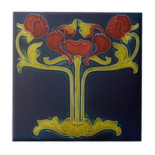 Art Nouveau Vintage Design Feature Backsplash Tile
