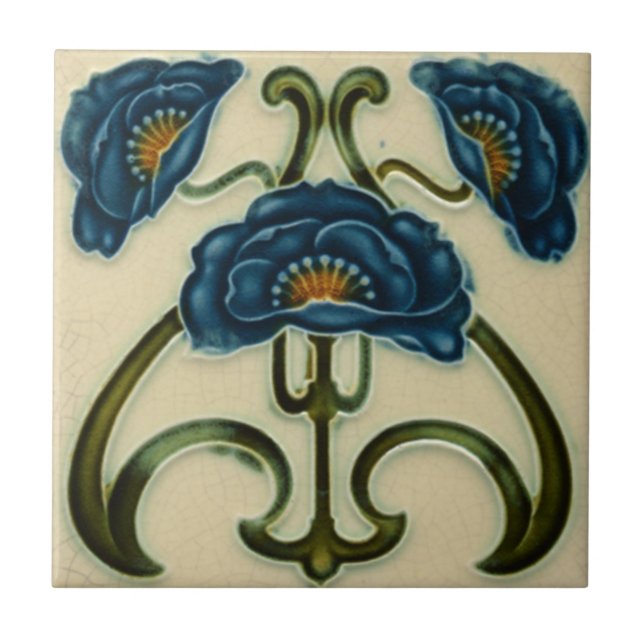 Art Nouveau Vintage Design Feature Tile (Front)