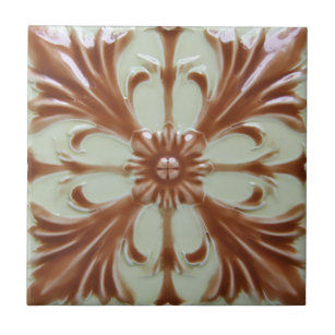 Art Nouveau Vintage Design Feature Tile in 2 Sizes