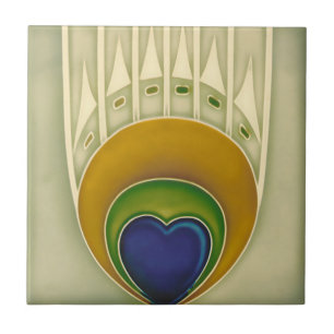 Art Nouveau Vintage Design Feature Tile in 2 Sizes