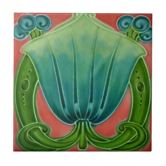 Art Nouveau Vintage Design Feature Tile in 2 Sizes