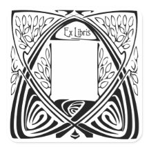 Art Nouveau Vintage Ex Libris Bookplate Labels