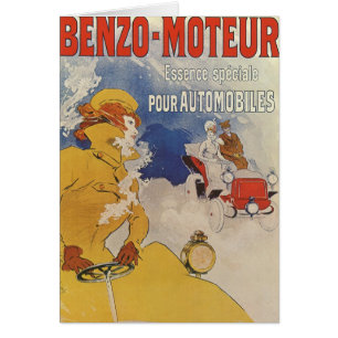 Art Nouveau vintage, Femme ancienne voiture conver