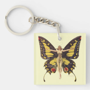 Art Nouveau vintage "Flapper" Avec Ailes Papillon