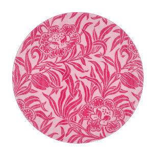 Art Nouveau Vintage Floral Botanical Pink Pattern Cutting Board