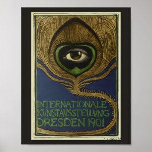 Art nouveau vintage internatio exhibition Klingner Poster
