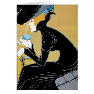 Art Nouveau vintage, Lady Boire Marco Polo Thé