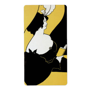 Art Nouveau vintage, Lecture d'un livre jaune