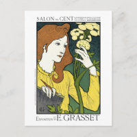 Art Nouveau vintage Postcard: by Grasset