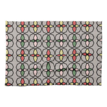 Art Nouveau Vintage Style Gray, Yellow, Pink,