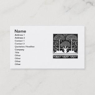 Art Nouveau Vintage Tree Pattern Business Card