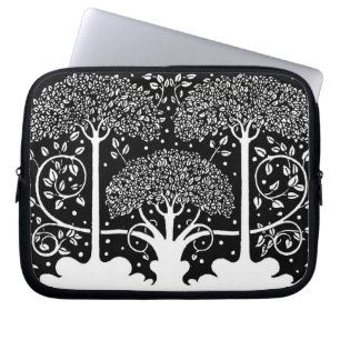 Art Nouveau Vintage Tree Pattern Laptop Sleeve