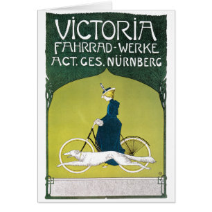 Art Nouveau vintage, Victoria Fahrrad Werke, Rehm