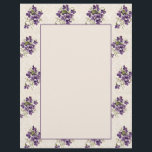 Art Nouveau Violet Floral Pattern Letterhead<br><div class="desc">Elegant Art Nouveau violet floral pattern featuring delicate purple violets with flowing botanical stems set against a subtle ornamental background. Inspired by vintage botanical illustrations and Art Nouveau wallpaper designs, this seamless pattern brings a romantic antique aesthetic perfect for home décor, stationery, and floral lovers. Ideal for cottagecore style, vintage...</div>