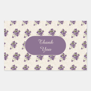 Art Nouveau Violet Floral Pattern Sticker