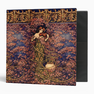 Art Nouveau Violinist in Blossoms – Vintage Floral Binder