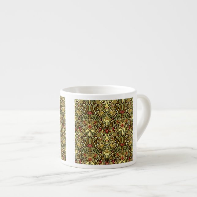 Art Nouveau Wallpaper Espresso Mug  (Front Right)