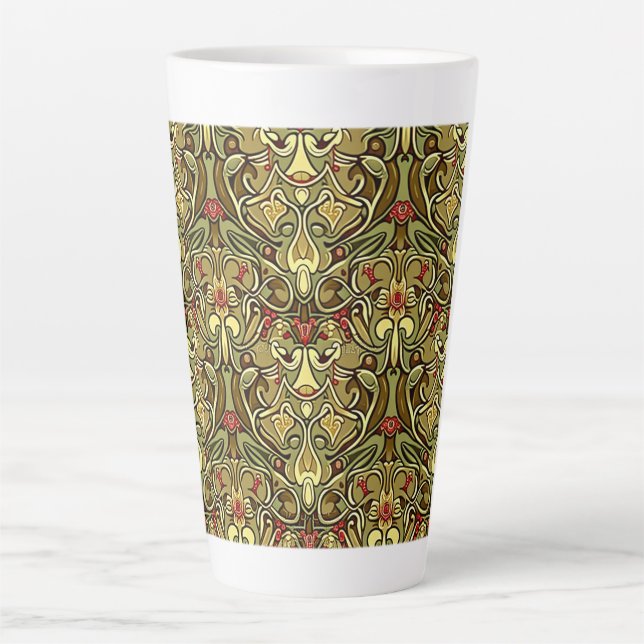 Art Nouveau Wallpaper Latte Mug  (Front)