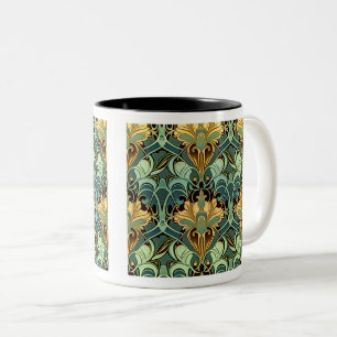 Art Nouveau Wallpaper Two-Tone Mug, 11 oz  Coffee Mug
