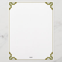 Art Nouveau watercolor green leaves