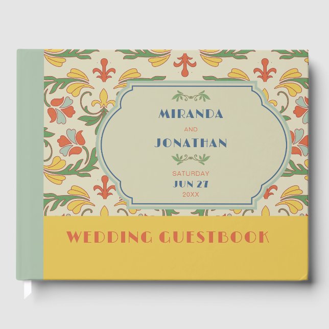 Art Nouveau Wedding  Guest Book (Front)
