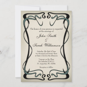 Art Nouveau Wedding Invitation
