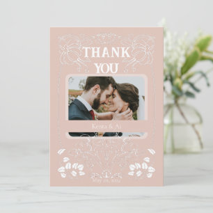 Art Nouveau Wedding Thank You Card