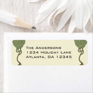 Art Nouveau Whimsical Tree Return Address Labels