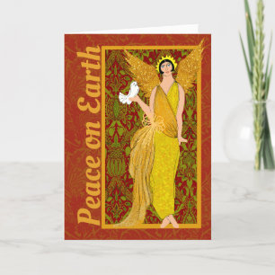 Art Nouveau William Morris Carte de Noël rétro