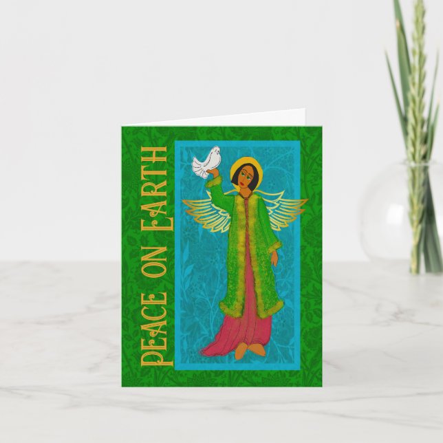 Art Nouveau William Morris Carte de Noël rétro (Devant)