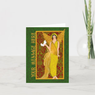 Art Nouveau William Morris Retro Christmas Card