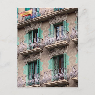 Art Nouveau Windows - Barcelona, Spain Postcard
