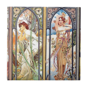 Art Nouveau Windows Tile