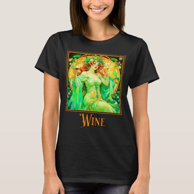 Art Nouveau Wine T-Shirt (Front)