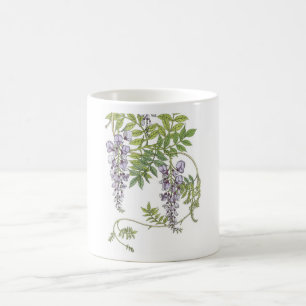Art nouveau wisteria coffee mug