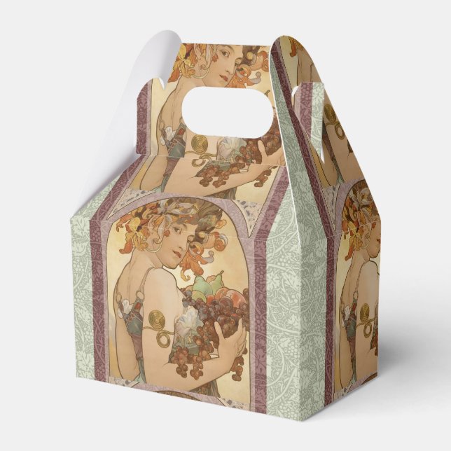 Art Nouveau Woman Mucha Beautiful Favor Box (Front Side)