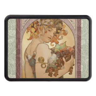 Art Nouveau Woman Mucha Beautiful Trailer Hitch Cover
