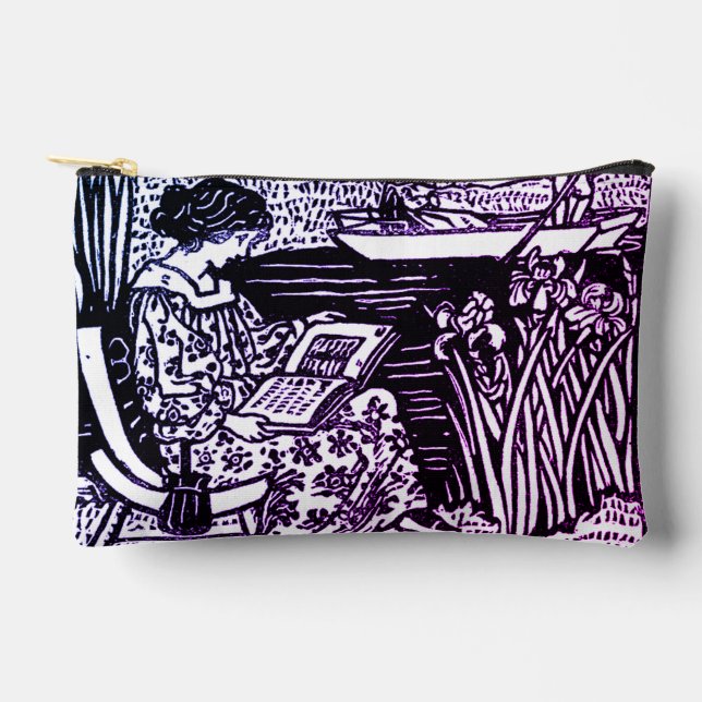 Art Nouveau Woman Reading   Accessory Pouch (Front)