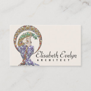 Art Nouveau Women y6776 Business Card