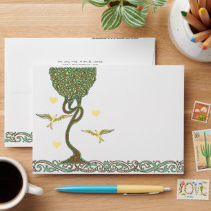 Art Nouveau Woodland Wedding Envelopes