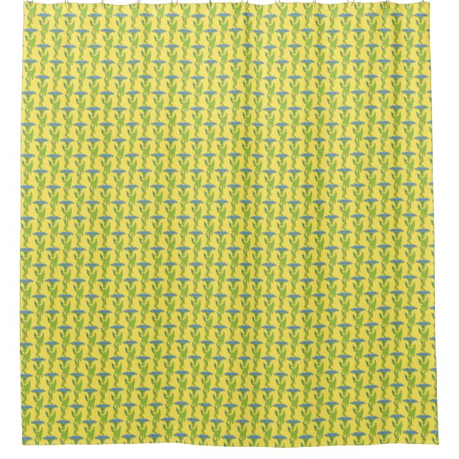 Art Nouveau yellow Ipomoea floral wallpaper damask (Front)