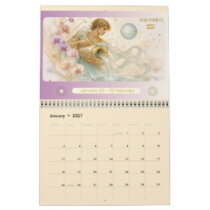 Art Nouveau Zodiac Wall Calendar 2027
